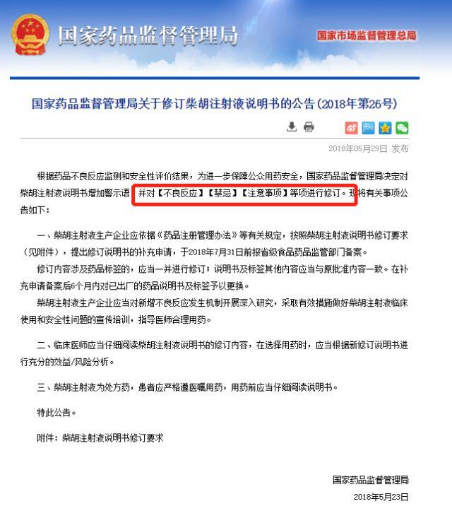 柴胡注射液使用禁令！用了 70 年的儿童退烧药柴胡注射液被药监局禁用