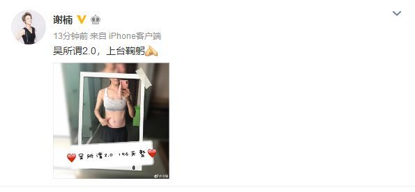 吴京老婆谢楠晒图确认怀二胎 “吴所谓2.0”已经六个多月了