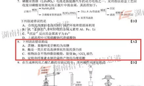 高考理综题被指不严谨是怎么回事 2018全国I理综第8题答案有异议