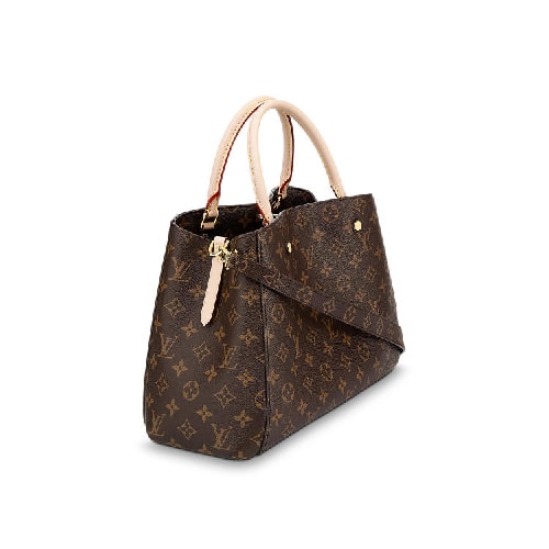 Louis Vuitton/路易威登 LV女士Montaigne中号两用手袋 帆布/配皮 单肩包 M41056