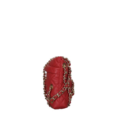 MOSCHINO/莫斯奇诺 女士羊皮链条手腕手拿包 7434 红色