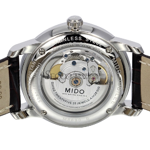 mido/美度贝伦赛丽系列男士天文台自动机械腕表(M8690.4.11.8)全球联保