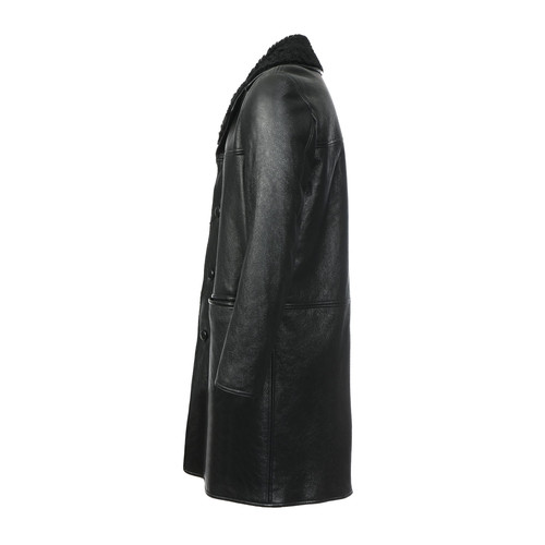 Yves saint Laurent/圣罗兰 黑色皮质 男士外套 398019-Y5MZ1-1000