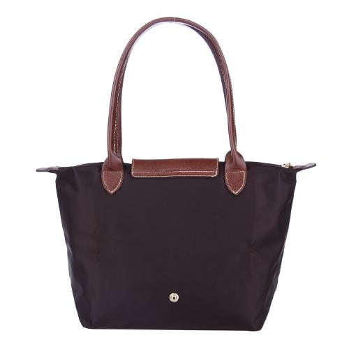 Longchamp/珑骧 女士尼龙折叠 手拎包 中号 2605 巧克力