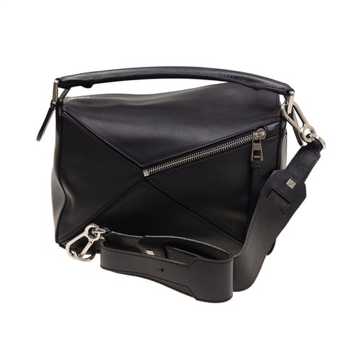 【包邮包税】LOEWE/罗意威 女士黑色真皮拼接提挎两用包 32230K791100-008 20161122