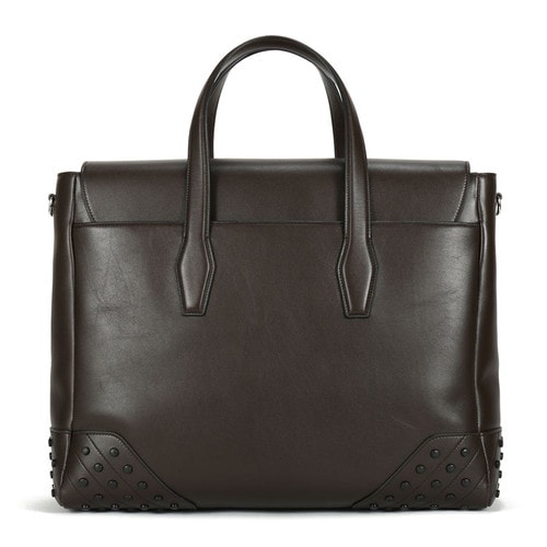 TOD’S托德斯深棕色小羊皮男士中号信封包 XBMGGTY13L0PTFS810