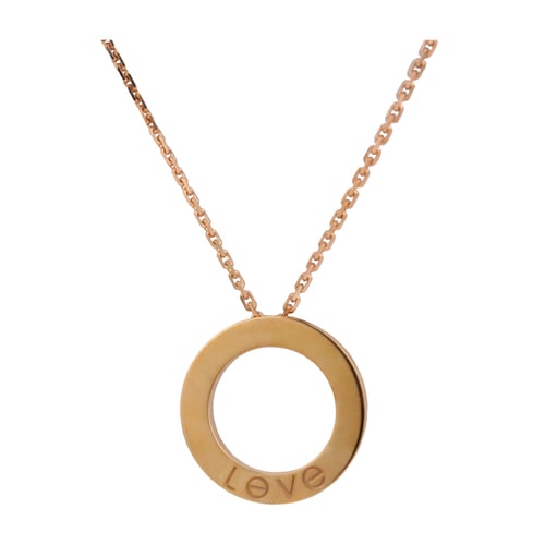 CARTIER/卡地亚 18K玫瑰金LOVE系列项链挂坠