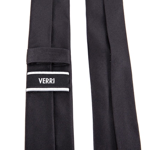 VERRI/VERRI 男士黑色商务斯文桑蚕丝领带 尺寸:145×5cm