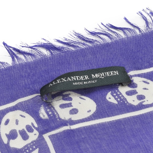 Alexander McQueen/亚历山大麦昆 经典骷髅图案方形围巾 ML