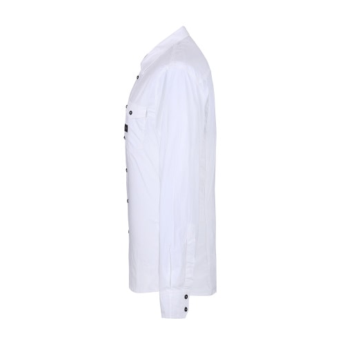 BIKKEMBERGS/毕盖帕克 尖领棉质纯色休闲长袖衬衫 C1BK609 男士衬衫