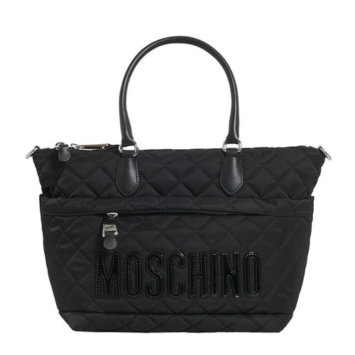 MOSCHINO/莫斯奇诺 logo点缀 网格纹路 手提包 EB