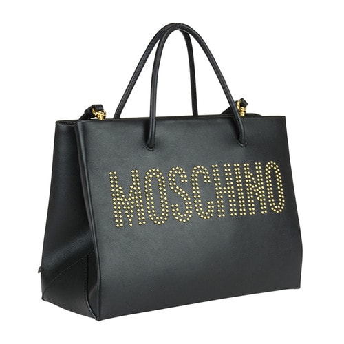 【包邮包税】MOSCHINO/莫斯奇诺 女士 牛皮 铆钉logo 手提包 BR