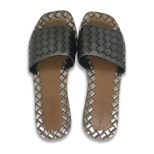 Bottega Veneta/葆蝶家 牛皮 编织款 女士凉/拖鞋