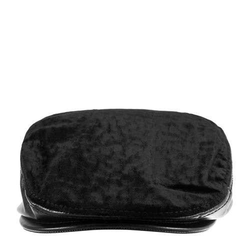 VERRI/VERRI 黑色潮流个性帽子 材质:64%棉 35%莱赛尔纤维 1%氨纶 皮料 羊皮革,