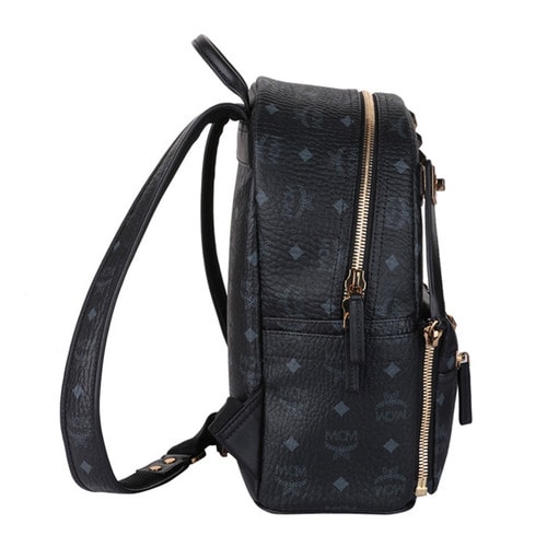 MCM/MCM 女士黑色牛皮铆钉中号双肩包Backpacks MMK6SVE80 BK001