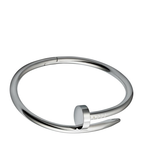 CARTIER/卡地亚 JUSTE UN CLOU系列18K白金钉子手镯16号 B6041816