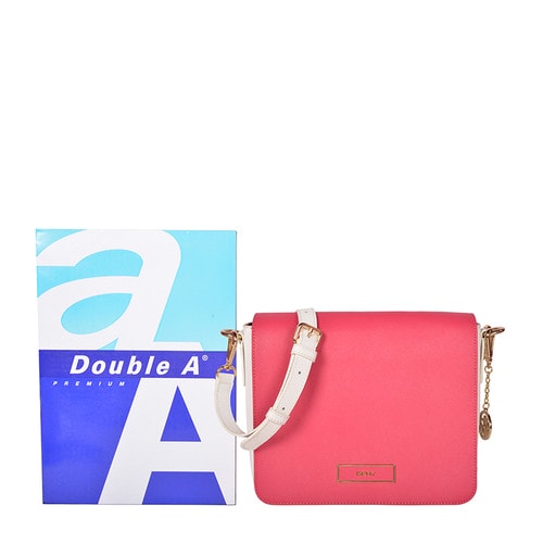 DKNY/唐娜 凯伦 牛皮 女士斜挎单肩包翻盖邮差包 761410102-519