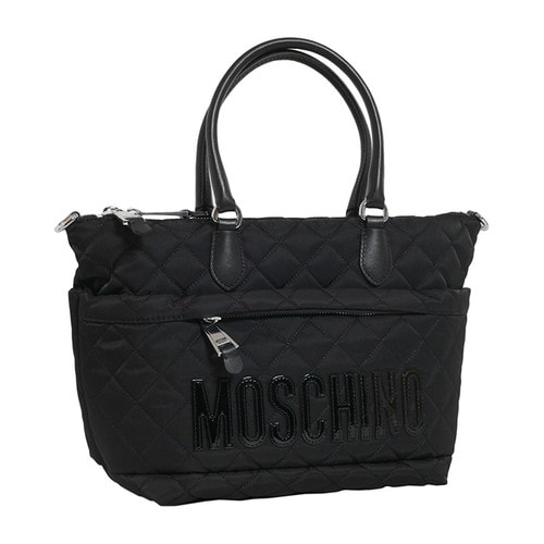 MOSCHINO/莫斯奇诺 logo点缀 网格纹路 手提包 EB