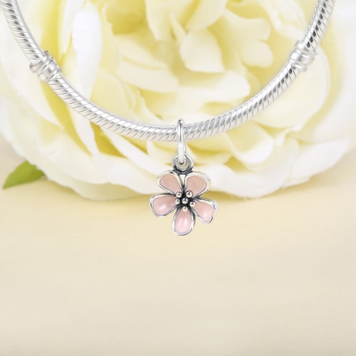 PANDORA/潘多拉 925银珐琅樱花吊坠 390347EN40