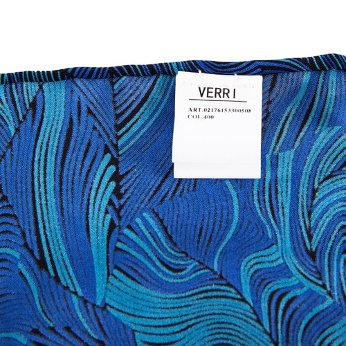VERRI/VERRI 男士蓝色花纹桑蚕丝口袋巾