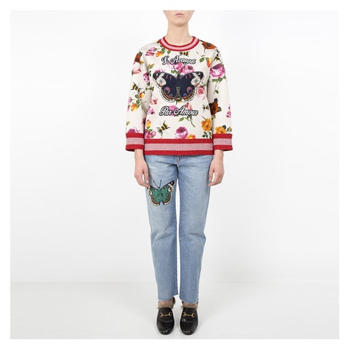 GUCCI/古驰 女士丰富图案印花纯棉卫衣 AL