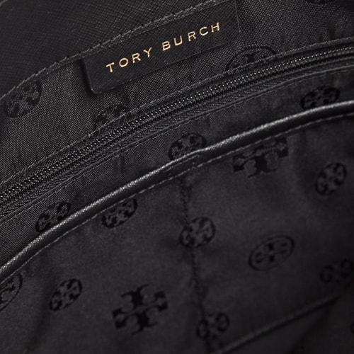 Tory Burch/汤丽柏琦黑色真皮女士手提包