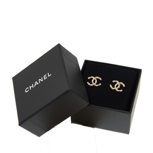 CHANEL/香奈儿 欧美时尚双C扭纹耳钉A95900GP