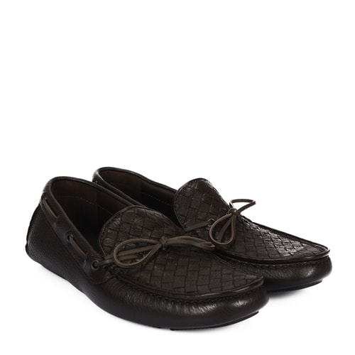 Bottega Veneta/葆蝶家 咖啡色编织牛皮男士乐福鞋休闲鞋 308160 VQ921 2006