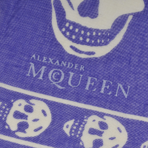 Alexander McQueen/亚历山大麦昆 经典骷髅图案方形围巾 ML