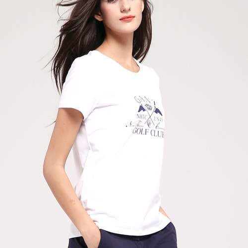 GANT/甘特 女士T恤休闲百搭字母短袖T恤 401253