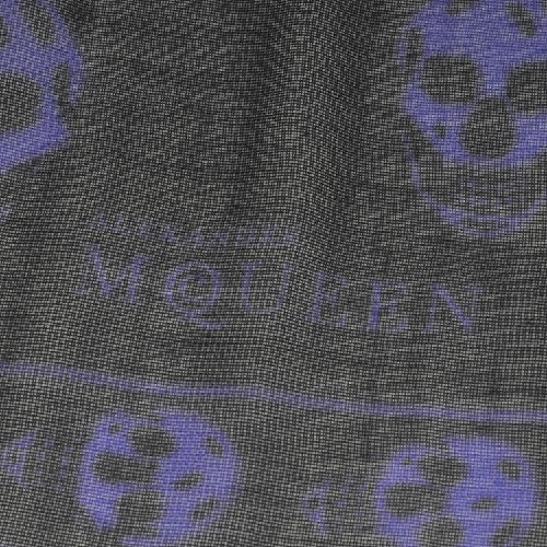Alexander McQueen/亚历山大麦昆 混色经典骷髅图案围巾