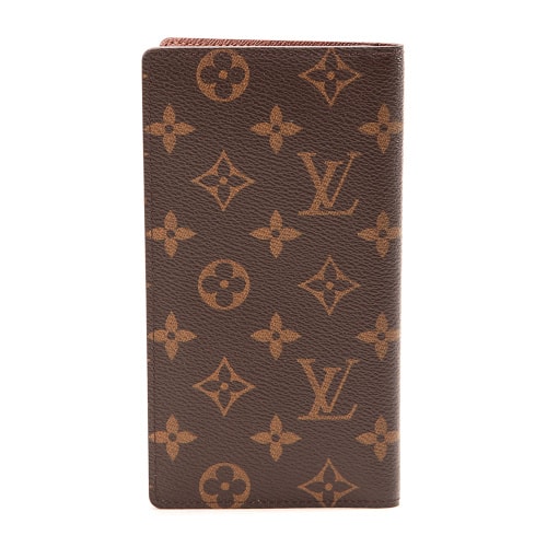 Louis Vuitton/路易威登 BRAZZA 男士 Monogram帆布 长款两折钱包 M66540