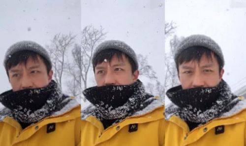 邓超晒脸埋雪地视频，亲力亲为展示“冻龄”绝招 