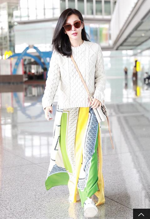 被李冰冰穿私服裙子给美到了！估计这种裙子要火！ 