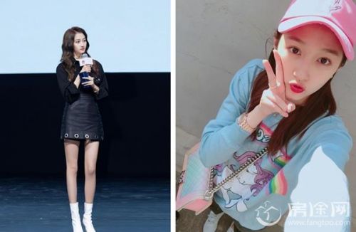 关晓彤短裙露大长腿 大波浪抢镜显成熟韵味揭其腿长多少cm 