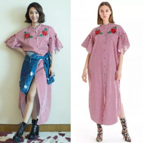 蔡依林这样穿衬衫裙好看到飞起 给她机智的小心机打满分！ 