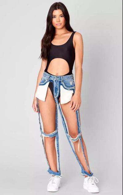 破洞牛仔裤也有学问 这么穿才能显腿长 