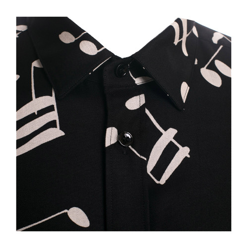 Yves saint Laurent/圣罗兰 翻领长袖音符时尚休闲男士衬衫 YV1630591699 376916